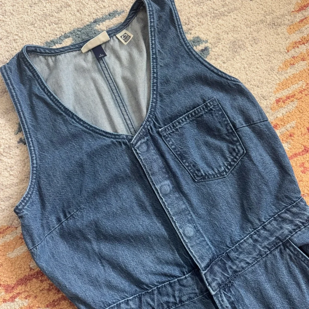Universal Thread Denim Barrel Leg Jumpsuit - Size 6 - Picture 2 of 5